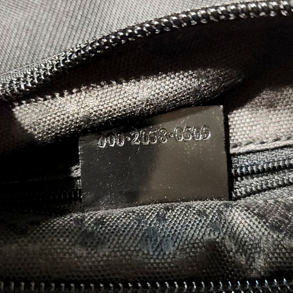 GUCCI Authentic Bamboo Black Classic Nylon Shoulder Bag 000 2058 0509 EUC!! - Picture 5 of 16